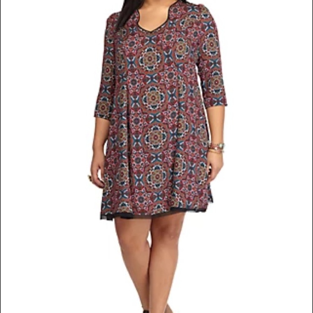 Speechless Plus Size Medallion Swing Dress 3X